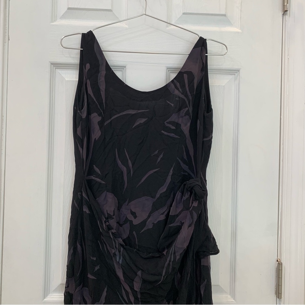 Kenar Black 100% Silk Maxi Dress Sz 10
